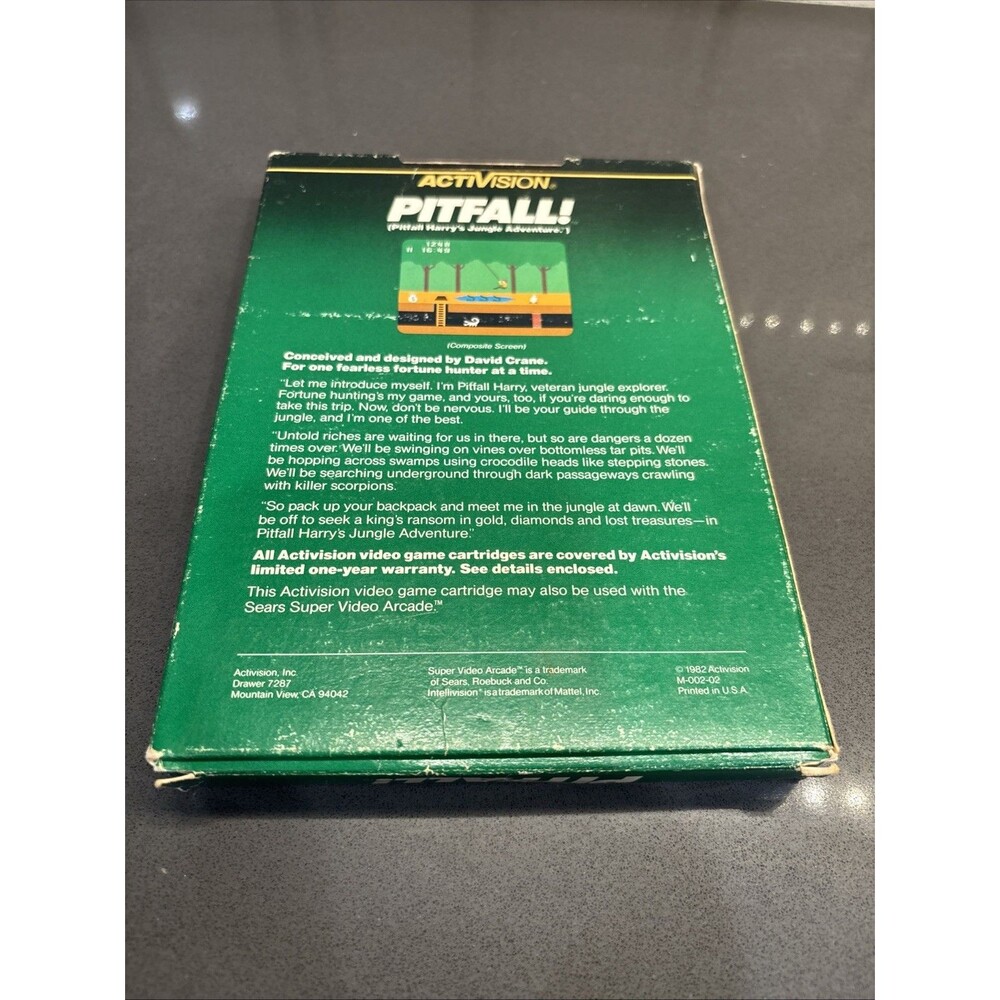 Pitfall! Intellivision Game Cartridge In Box With Overlay - Picture 2 of 4